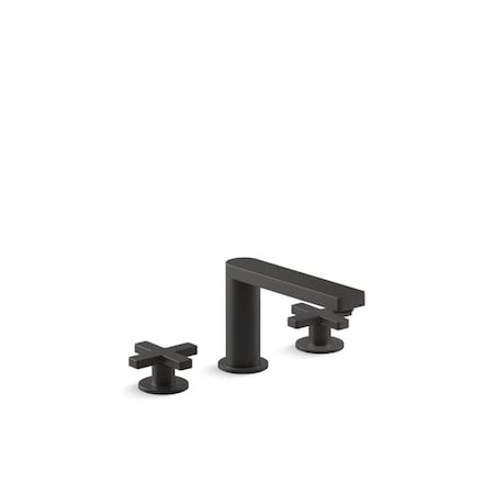 Kohler Bathroom Faucet, 10 in, 11 in, 12 in, 13 in, 14 in, 15 in, 16 in, 8 in, 9 in Mount, Matte Black 73060-3-BL